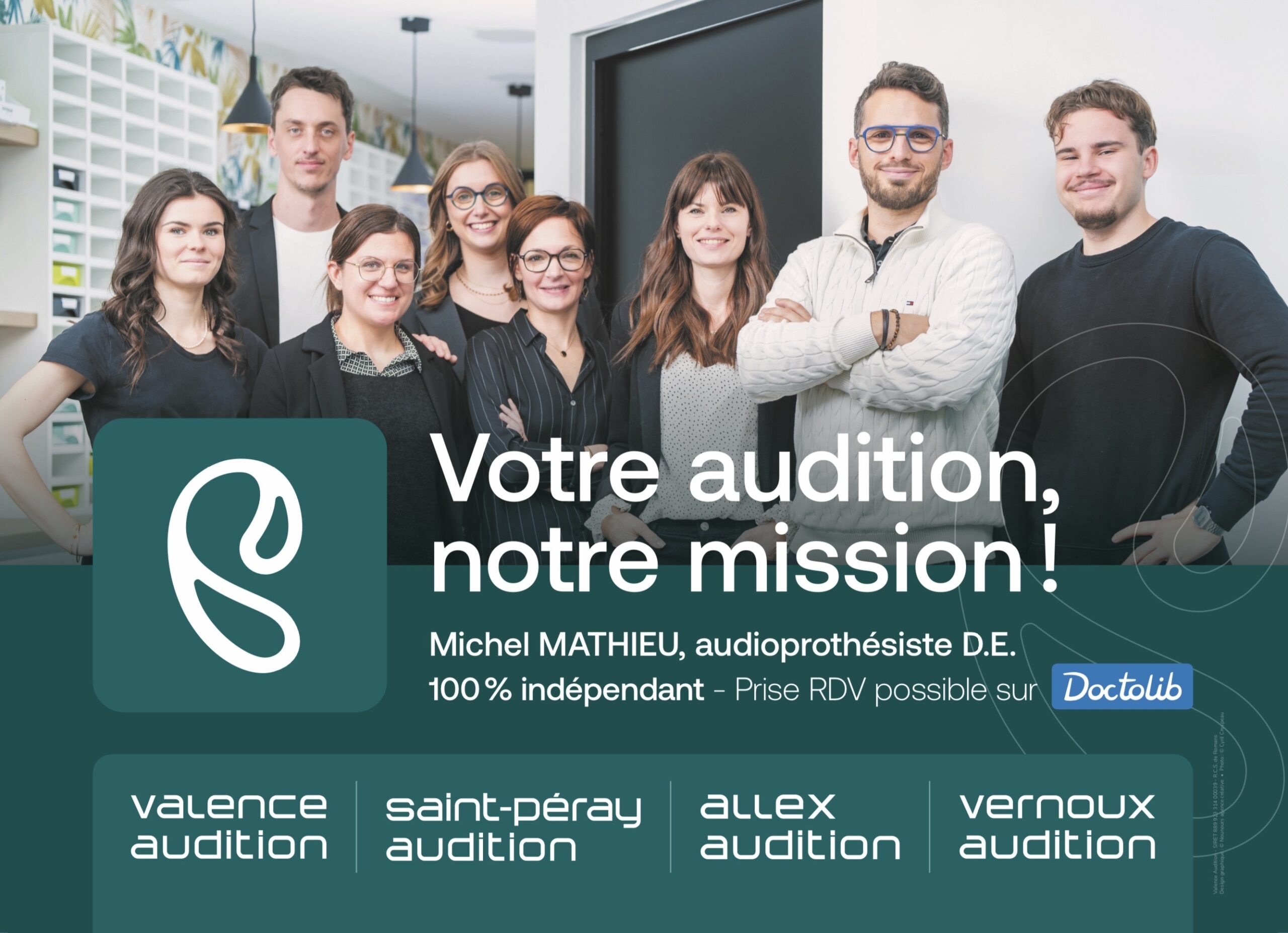 Photo de l'équipe. Votre audition, notre mission !
